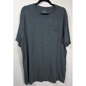 Cozy Earth Bamboo T Shirt XXL Gray Short Sleeve Pocket Tee Men's Minimalist